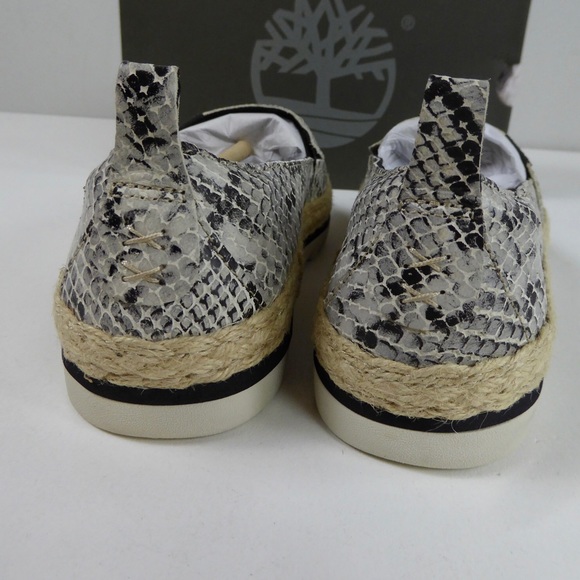 Timberland Barcelona Bay Slip On Python Snake Leather Espadrille Shoes NIB - Picture 8 of 9
